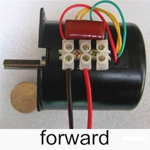 AC gear motor with gearbox ,60KTYZ AC 220V 14W 7.5rpm Reversible Permanent magnet synchronous gear motor, forward and backward