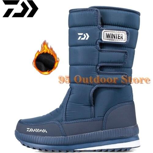 Daiwa Men Winter Boots Warm Waterproof Sneakers 2022 Outdoor Activities Fishing Snow Work Boots Male Footwear Men Shoes Fishing