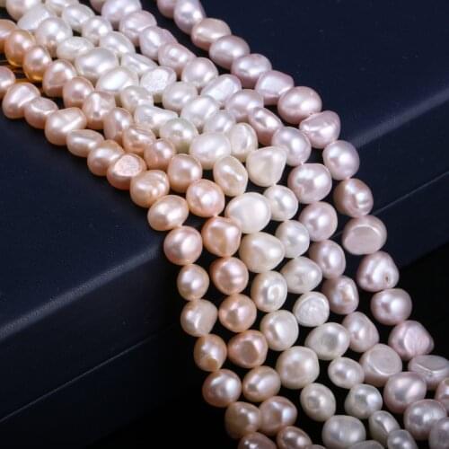 Natural Freshwater Pearl Beading 100% Real Freeform Pearls For Jewelry Making DIY Elegant Necklace Bracelet Accessories 13Inches