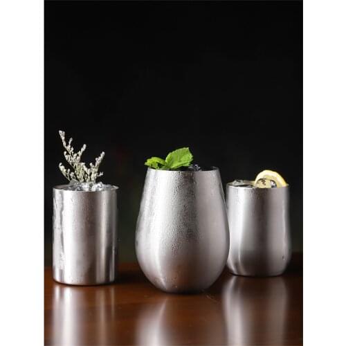 Stainless Steel Egg-shaped Beer Glass Stainless Steel Cups for Beer,Cocktails, Coffee, Tea,Smoothies,Gift for Kids and Adults