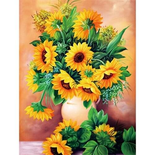 NEW Diamond Embroidery Sunflowers Needlework 5D DIY Diamond Painting Flower Full Square Rhinestones Mosaic Home Decoration