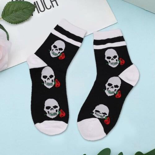 New 3d Printing Halloween Men Crew Socks Funny Skeleton Happy Long Socks Skull Chaussettes Homme Fantaisie Crazy Socks
