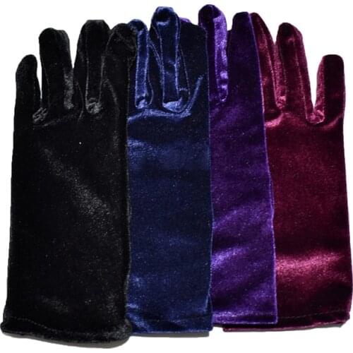 New Women Gold Velvet Gloves Warm Gloves Soft Comfortable Finger Gloves Breathable Protect Mitten Autumn Winter Hand Jewelry