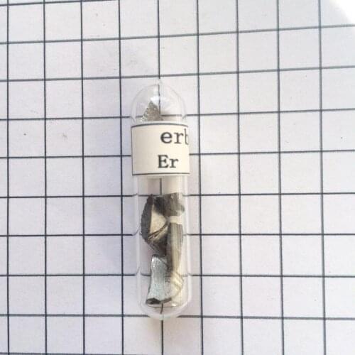 Erbium Pure Metal Turnings Reference Sample in sealed vial 5 gram