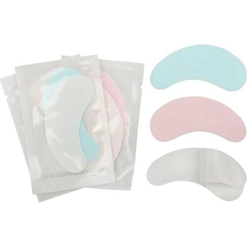 Mix colors 100pairs Eyelash Paper Patches Transparent Under Eye Pads Lash Eyelash Extension Paper Patches Eye Tips Sticker Wraps