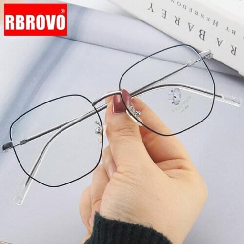 RBROVO 2021 New Retro Glasses Frame Women Anti-blue Light Clear Glasses Eye Glasses Frames for Men Mirror Lunette De Vue Homme
