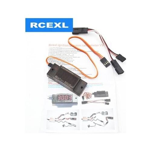 2 pieces/lot RCEXL Ignition Use Mini Tachometer GE3004 For RC Engine Airplane Model Free Shipping