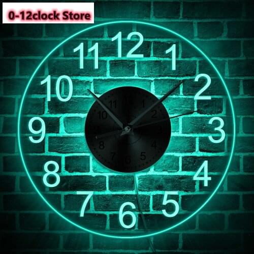 12 Inch Luminous Silent Non Ticking Watch Night Light Arabic Roman Numbers Wall Clock Fashion Concise Quartz Movement Saat