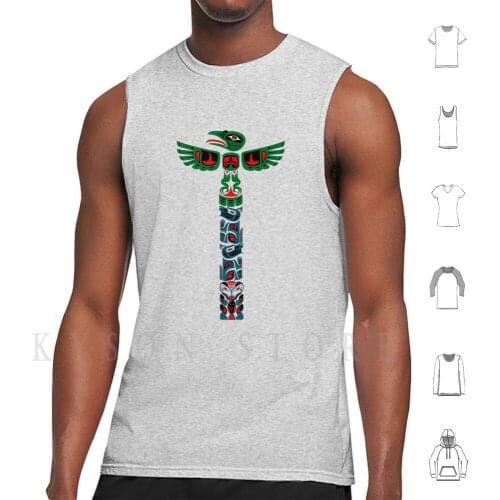 Totem 4 Tank Tops Vest Sleeveless Native Indian Indigenous Tribe Tribal American Hopi Zuni Navajo Southwest Inuit Northwest