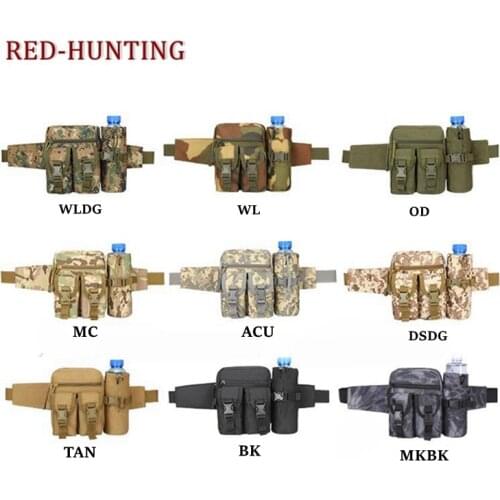Outdoor Military Tactical Waist Bag Waterproof Oxford Molle Camping Hiking Pouch Kettle Bag Phone Wallet Waist Pack Bag