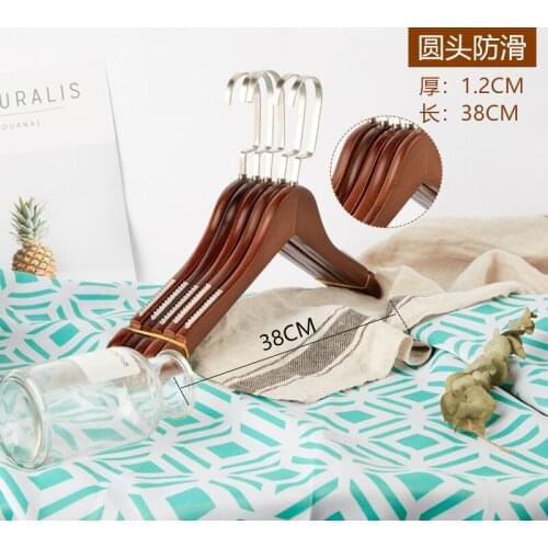 5pcs/lot 33cm-38cm Solid Wooden Hanger/Free Custom LOGO Hanger/Wood Pants Rack/Drying Wood Without Marks