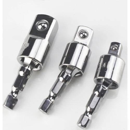 Rotating square head socket 1/4" 3/8" 1/2" 360 degree rotating connecting rod hexagonal handle socket electric socket tool