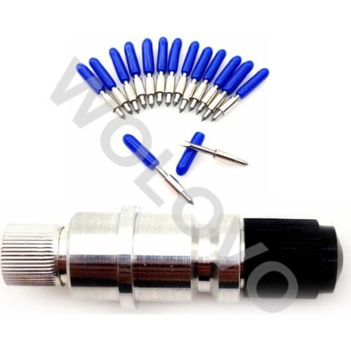 15pcs/set high quality 60 degree Graphtec CB15U CB15 Blades Vinyl Plotter Cutter + Blade Holder Free Shipping
