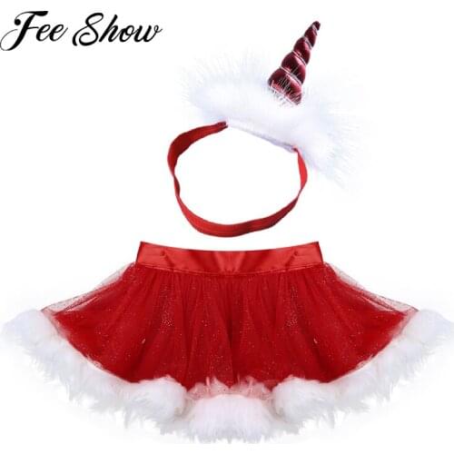 Baby Girls tutu skirts layers ribbon tulle Red Christmas Costume Cute Toddler Infant Children Birthday Party Pettiskirt Skirts