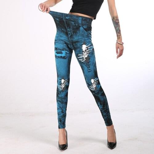 Women Leggings Skull Head Printed Legging Fitness Leggins Slim Elastic Trousers Pencil Pants