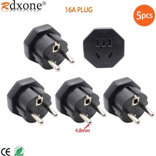 16A Electrical Plug US AU CN To EU (Euro) Converter Adapter 250V AC Office Travel Charger Wall Power Plug Socket