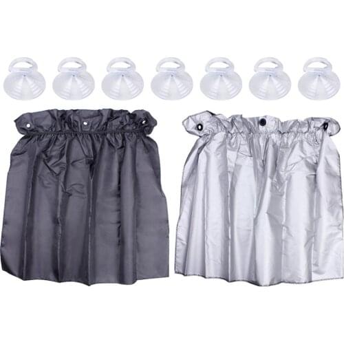 2pcs Car Shade Car Block Curtains Rear Side Window Curtain Suction Cup With Storage Bag Car Curtain Windshield Sunshade
