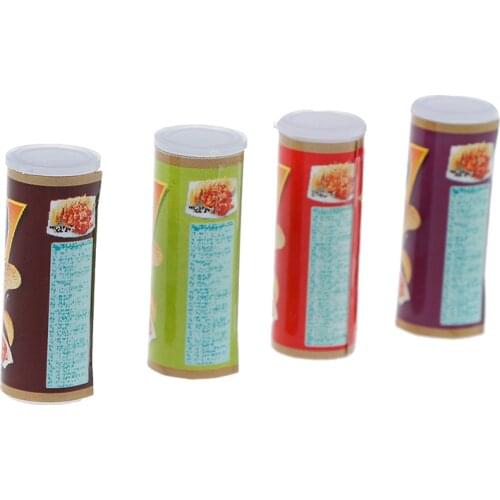 4 Bottles Cute Kawaii Potato Chips for Blyth, Barbies, Pullip 1/6 BJD Doll Food Toy Accessories Dollhouse Miniature