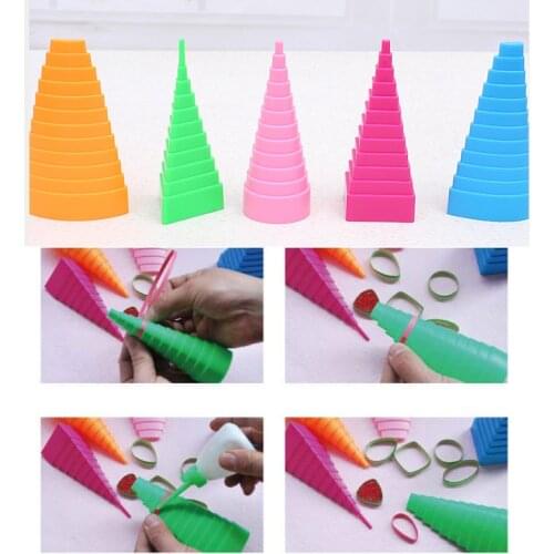 5Pcs/1Set Creative Papercraft Tower Shape Paper Quilling Tools Mould Mixed Papercraft Craft Hot Handcraft