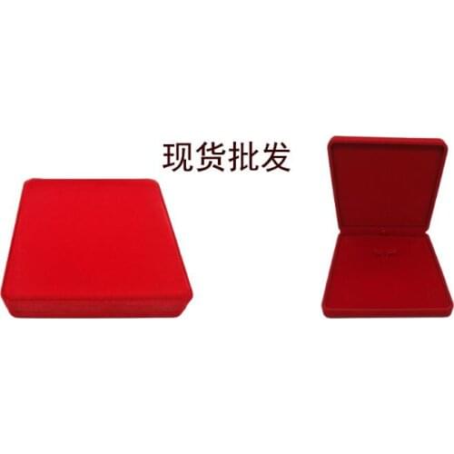 50pcs/lot Classic Red Square Velvet Jewelry Set Box 19x19x4cm Necklace Earring Ring Jewelry Storage Boxes Holder Gift Box