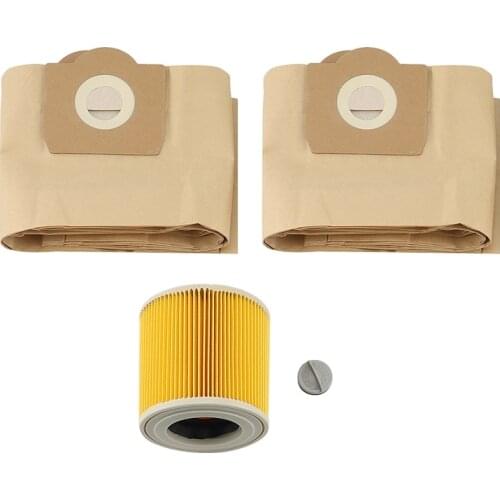 5X Dust Bag 1X Filter for KARCHER WD3200.WD3300 A2204 A2656 Vacuum Cleaner