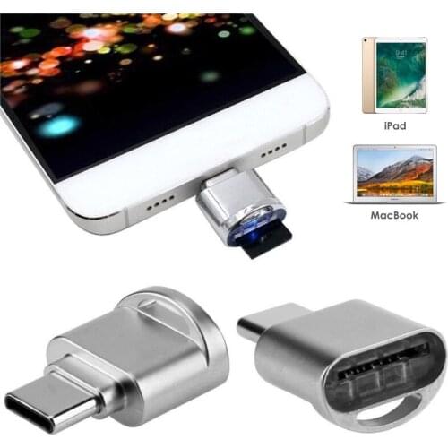 SOONHUA USB 3.1Type C Male to SD Female Adapter for Micro SD / SDHC / SDXC TF Card Type-C Converter