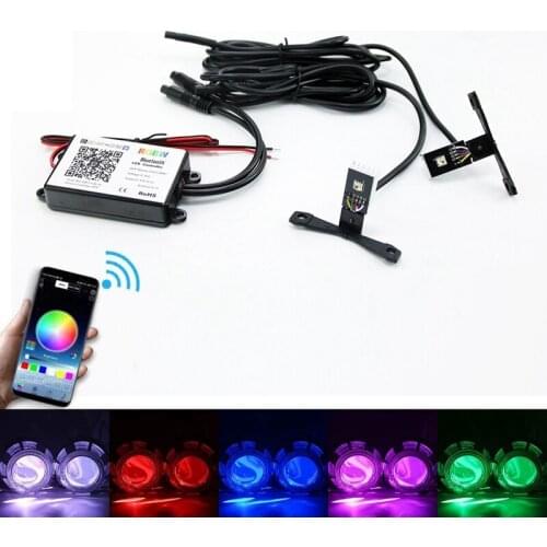 Devil Eye Demon Eyes RGBW for Hella 3R G5/WST Projector Headlight Lens Retrofit Bluetooth APP Control Car Accessories
