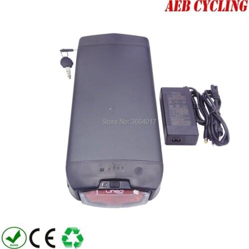 Free shipping 250W-1000W Ebike 18650 battery pack 48V 11.6Ah RB-1 rear rack Li-ion electric bicycle battery pack for city bike