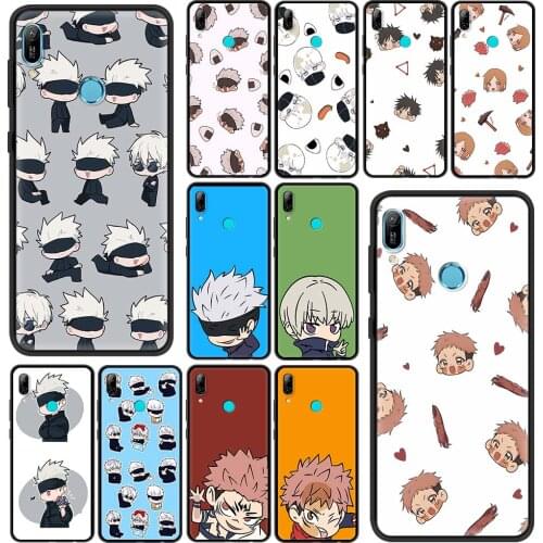 Phone Case for Huawei Y6 Y7 Y9 2019 Y8p Y9a Y8s Y7a Y6p Y5p Mate 20 Lite Soft Silicone Black Cover Anime jujutsu kaisen