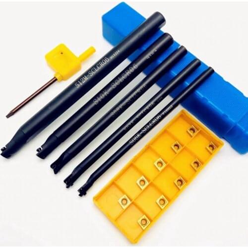 Tool holder S06K-SCLCR06 tungsten steel anti-vibration alloy turning tool holder 95 degree inner hole tool holder for CCMT060204