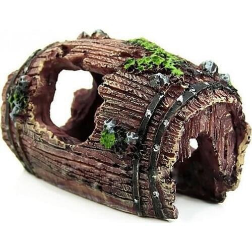 Simulation Broken Barrel Aquarium Aquatic Cave Fish Tank Decoration Underwater Ornament Decor Broken Barrel Aquarium Decoration