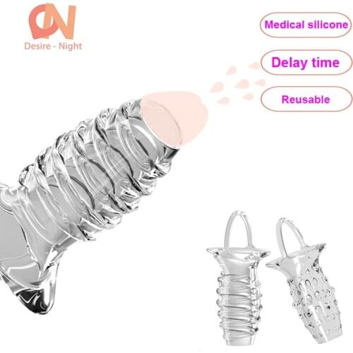 Penis Ring Cock Sleeve for men Erection Cover Condoms Adults Penisring Couple Games for Male CockRing Erotic dildo Sex Toys Shop