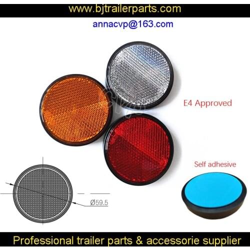 TRAILERS TRUCK CARAVAN REFLECTOR ROUND 59.5 MM DIA. E4 approved ACCESSORIES PARTS RED TRAILER REFLECTOR TAPE trailer parts