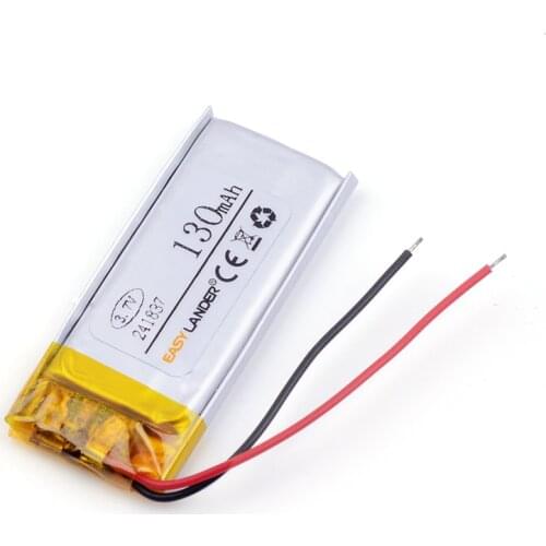 Lithium ion rechargeable batteries 241837 130mAh 3.7v for Bluetooth MP3 MP4 GPS battery