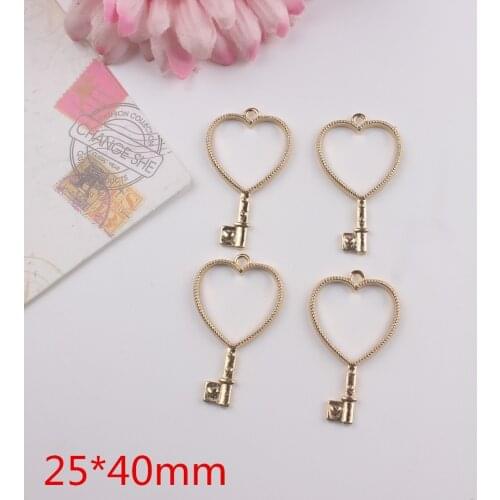 5pcs/lot frame metal frame hollow shape glue blank heart shaped key alloy frame for DIY drop oil