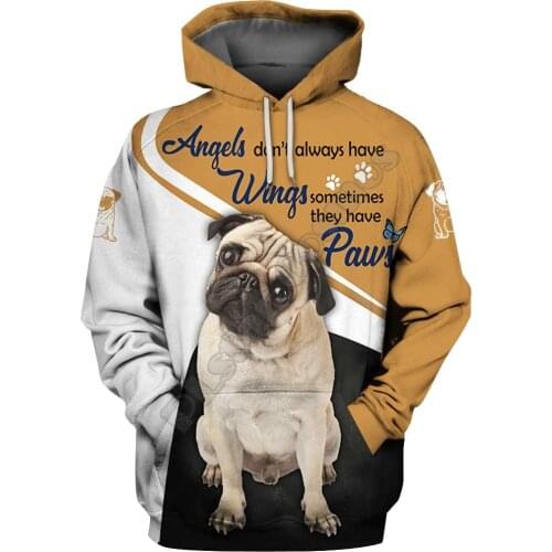 Pug 3D Hoodies Printed Pullover Men For Women Funny Sweatshirts Fashion Animal Sweater Drop Shipping 08