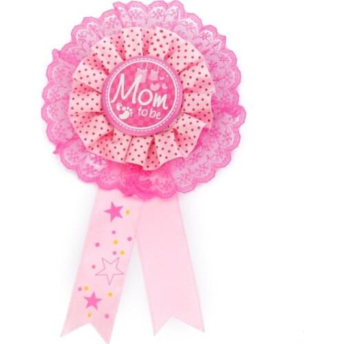 New Hot Sale Mom To Be Writing Award Ribbon Badge for Baby Shower Hens Night Party Favor Pink DIY Wedding Party Favor Decor Gift