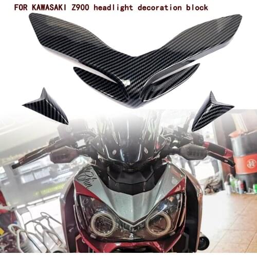 For Kawasaki Z900 2017- 2020 Front Fender Fairing Aerodynamic Winglets Motorcycle Beak Nose Cone Extension Cover Extender