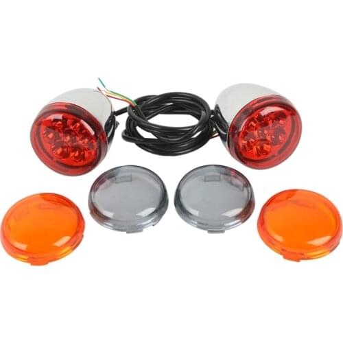 Motorcycle Amber Front Turn Signals LED Lights For Harley XL883 XL1200 Sportster 1992-2016