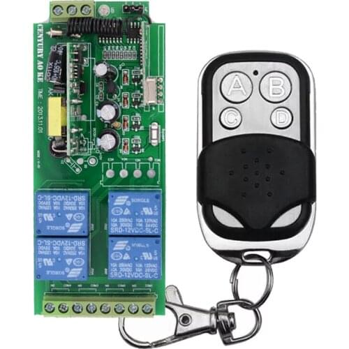 AC 85V~250V 110V 220V RF 4 CH Wide Voltage Wireless Remote Control Switch System Receiver Transmitter