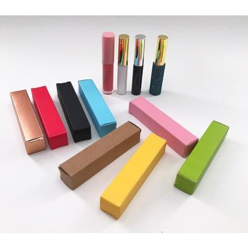 Custom Logo Silver/Gold/Black Gift Paper Box Lash Glue Lipstick Eyeliner Packaging Paper Box