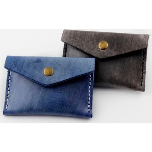 Handmade genuine leather Mini coin purses Men Women change purse
