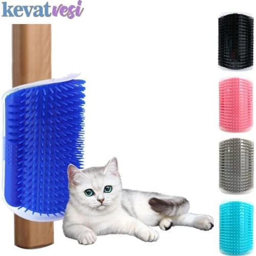 Cat Brush Corner Hair Removal Comb Cat Scratcher Massage Toy Cat Rubs The Face with a Tickling Pet Grooming Cleaning Supplies