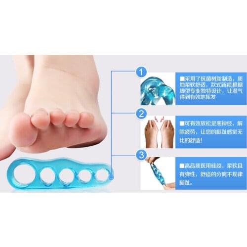 Silicone hallux valgus orthotics fixator as relieve fatigue toe spreader anti bunion toe separator for foot care AS SEEN ON TV