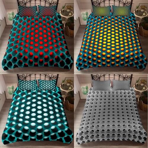 Modern Luxury 3D Bedding Sets Geometric Duvet Cover Pillowcase 2/3pcs Twin Queen King Size Bed Clothes for Home Textiles