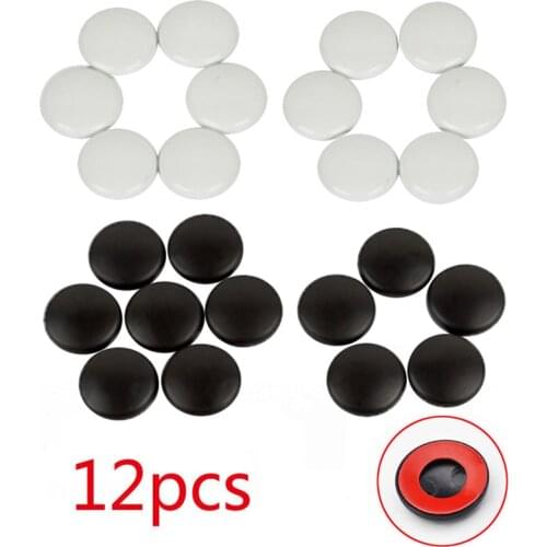 12Pcs Universal Car Interior Door Lock Screw Protector 3M Adhesive Anti-rusty Durable Cover Cap Trim Black White Mini Car Stuff
