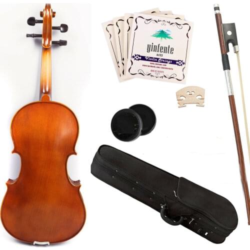 Yinfente 4/4 Acoustic Violin Hand Made Maple Spruce wood Ebony Fitting Case Bow