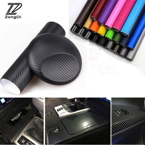 ZD 30*127cm Car Accessories For Citroen C5 C4 C3 Mini Cooper Opel Astra H G J Vectra C Saab Car-styling Carbon Fiber Stickers
