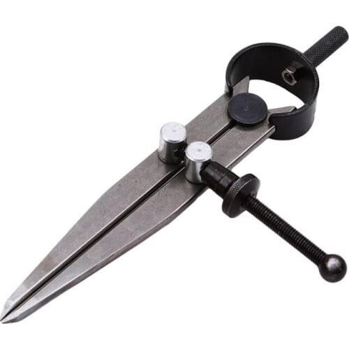 1PC Carbon Steel Scriber Divider Wheel Compass Leather Stitch Hole Distance Measure Compass Leather Divider Tool Rotary Cutter