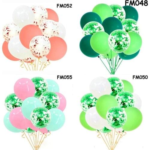 15 Pack Latex Balloons Confetti Balloon Set For Wedding Birthday Party Balloon Decoration Baby Shower Helium Balloons